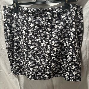 Tranquility Black and White Mini Pencil Skirt